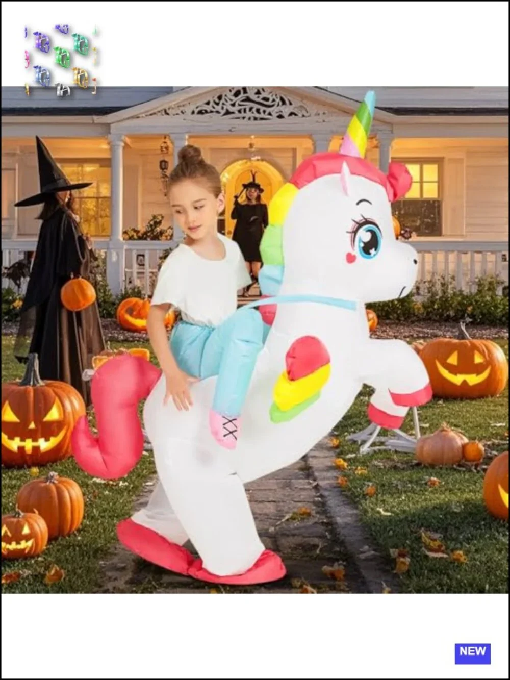 Kids Inflatable Unicorn Costume Halloween Ride On